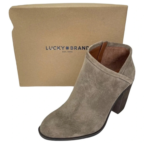 Lucky Brand Shoes - Lucky Brand Salza Brindle Suede Leather Womens Ankle Boots Size 11M